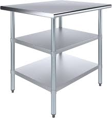 S. S. Steel Work Table With 2 Under Shelf